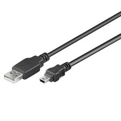 PremiumCord Kabel mini USB, A-B, 5pinů, 1m