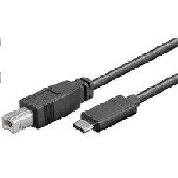 PremiumCord Kabel USB 3.1 konektor C/male - USB 2.0 konektor B/male, 1m