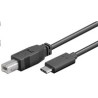 PremiumCord Kabel USB 3.1 konektor C/male - USB 2.0 konektor B/male, 1m