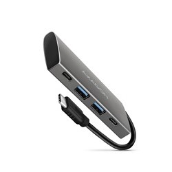 AXAGON HMC-4G2, USB 3.2 Gen 2 10 Gb/s hub, porty 2x USB-A, 2x USB-C, kabel USB-C 13cm