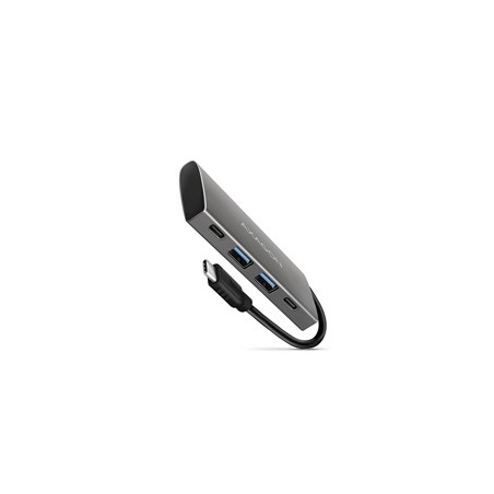 AXAGON HMC-4G2, USB 3.2 Gen 2 10 Gb/s hub, porty 2x USB-A, 2x USB-C, kabel USB-C 13cm