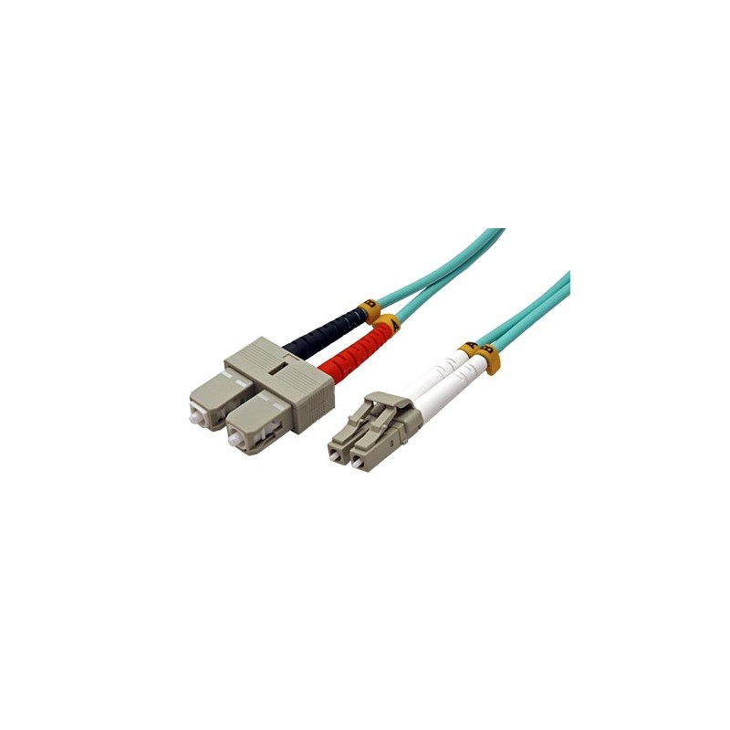 Optický patch cord Duplex LC-SC 50/125 0,25m MM OM4