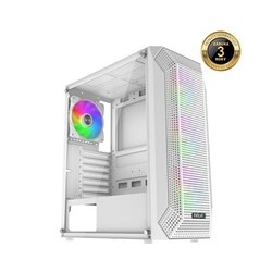 EVOLVEO Xenon, skříň ATX, 4x ARGB ventilátor 120mm, přední panel airflow mesh, bílá