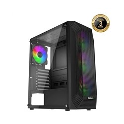 EVOLVEO Xenon, skříň ATX, 4x ARGB ventilátor 120mm, přední panel airflow mesh, černá