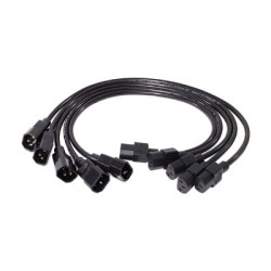 APC PWR Cord Kit, 10A, 100-230V, 2',(5) C13 TO C14