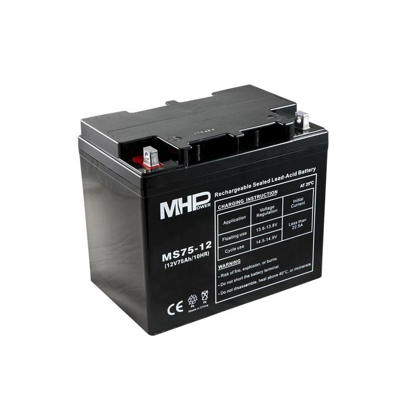 Pb akumulátor MHPower VRLA AGM 12V/75Ah (MS75-12)