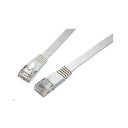 Solarix Patch kabel plochý CAT6 UTP LSOH 0,5m šedý non-snag-proof