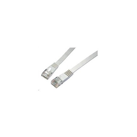 Solarix Patch kabel plochý CAT6 UTP LSOH 0,5m šedý non-snag-proof