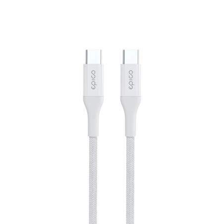Epico Braided PD Cable 1,2m USB-C to USB-C - bílá