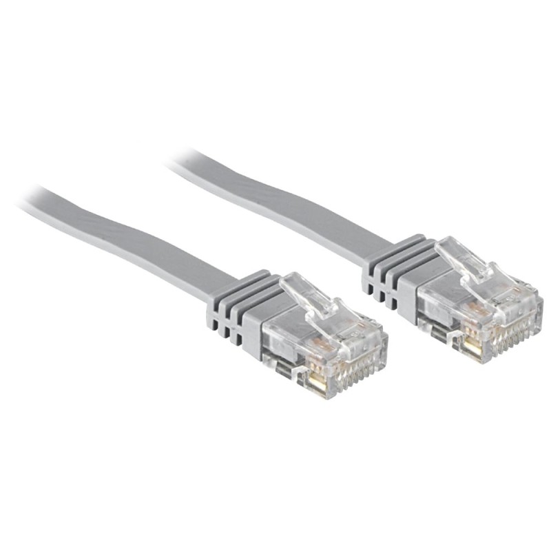 SOLARIX patch kabel plochý CAT6 UTP LSOH 5m šedý