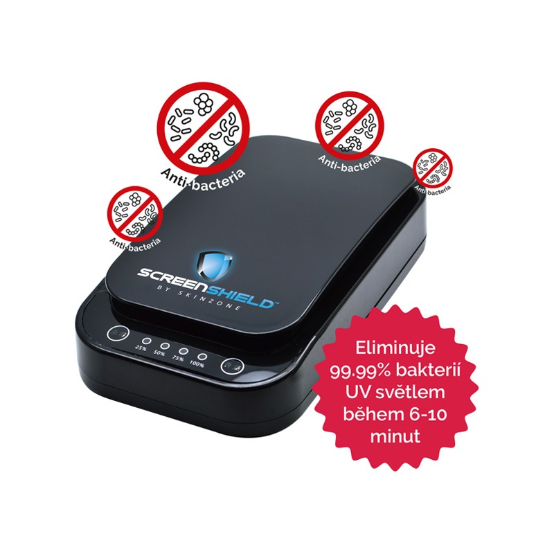Screenshield™ UV sterilizátor pro mobilní telefony a drobné předměty (černá)