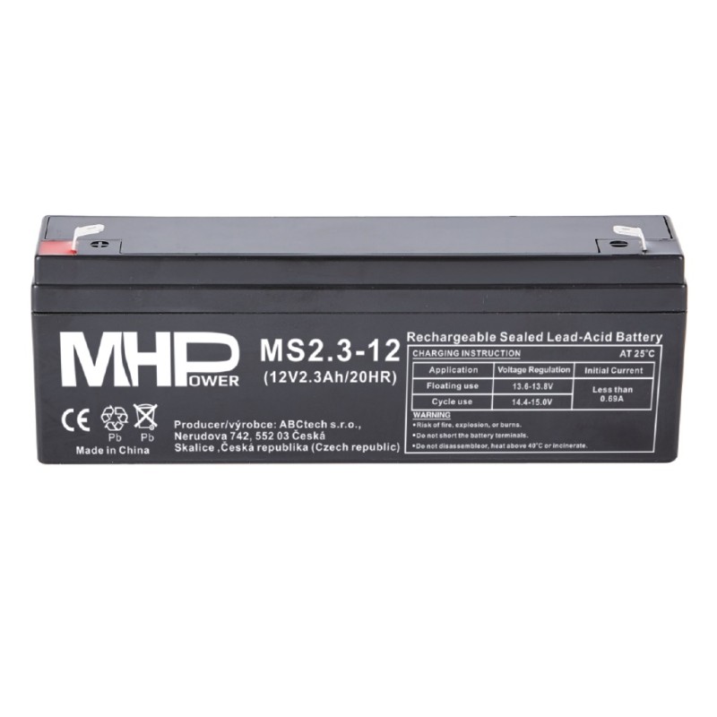 MHPower MS2.3-12 olověný akumulátor AGM 12V/2.3Ah,