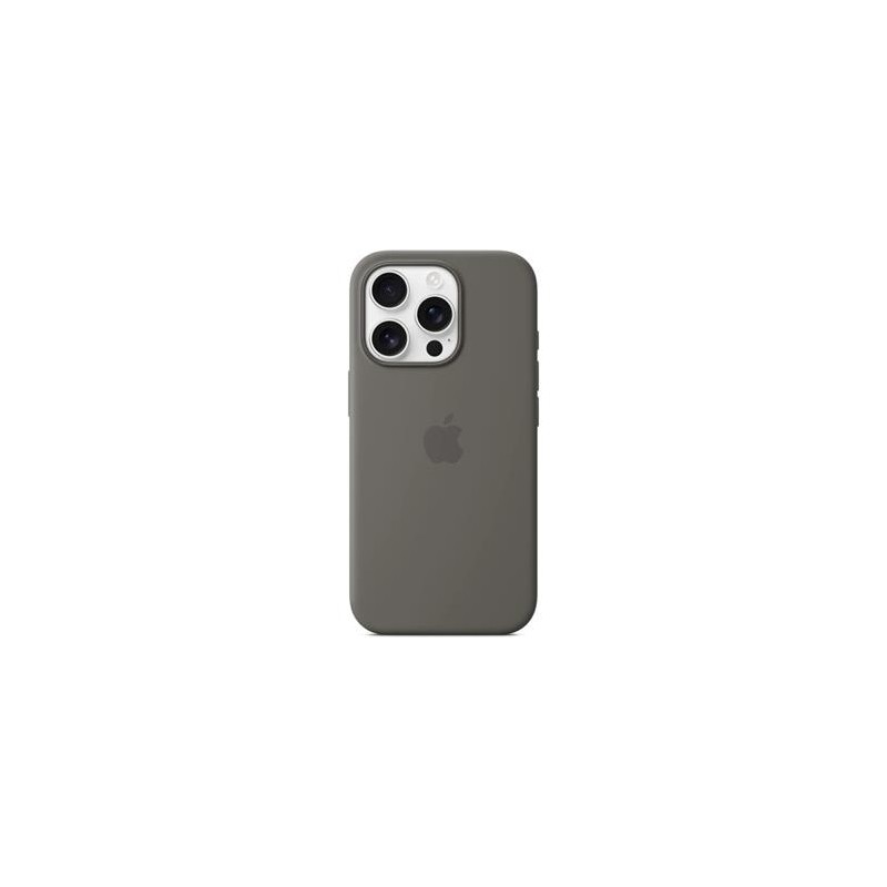 iPhone 16 Pro Max Silicone Case with MS - Stone Gr