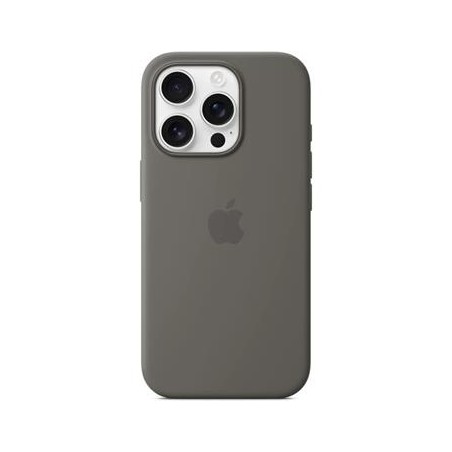 iPhone 16 Pro Max Silicone Case with MS - Stone Gr