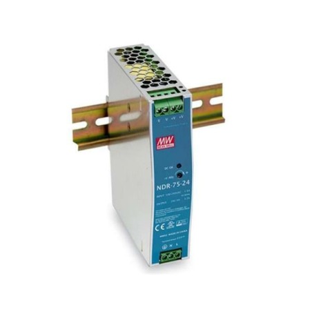 MEANWELL - NDR-75-24 - Průmyslový napájecí spínaný zdroj 24V 75W na DIN