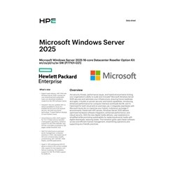 HPE Microsoft Windows Server 2025 16-core Datacenter Reseller Option Kit (CZ EN Russia Pol Sw)