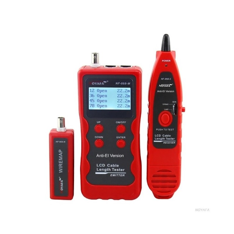 W-Star Tester kabelů UTP WSNF868 detektor kabelů, RJ45, RJ11, RJ12, BNC a USB