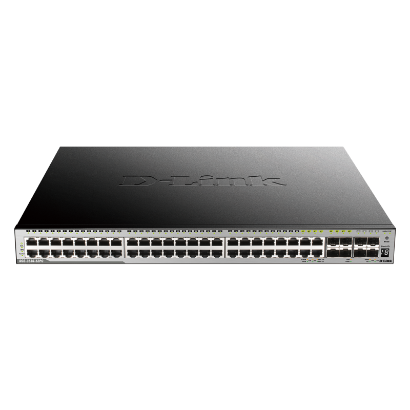D-Link DGS-3630-52PC/SI L3 sw 48Gb PoE, 4x10G SFP+