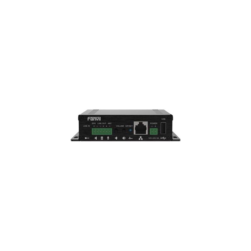 Fanvil PA3 SIP paging brána, 2xSIP, reproduktor rozhr, audio in/out, USB