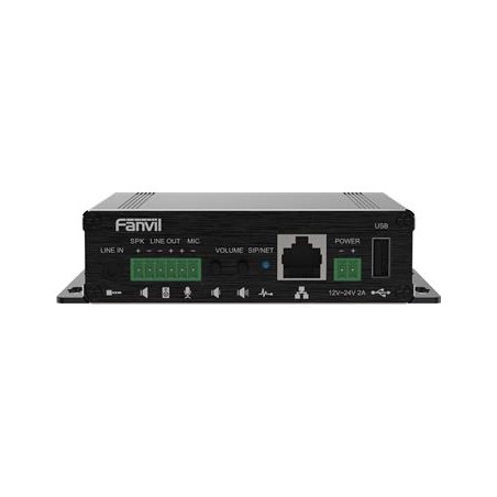 Fanvil PA3 SIP paging brána, 2xSIP, reproduktor rozhr, audio in/out, USB