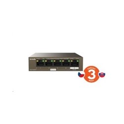 Tenda TEG1105PD - 5-port PoE PD Gigabit Ethernet Switch, 1x PoE IN, 4x PoE OUT, Kov, Fanless