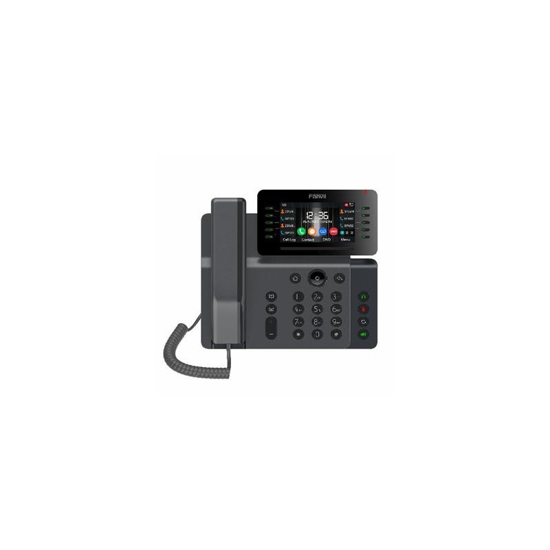 Fanvil V65 SIP telefon, 4,3"bar.disp., 20SIP, 45DSS tl., WiFi, BT, dual Gbit, PoE