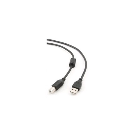 GEMBIRD Kabel USB 2.0 A-B propojovací 1,8m Premium (černý, ferit, zlacené kontakty)