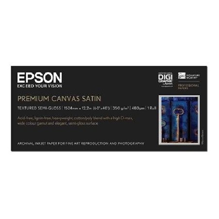 Epson PremierArt Water Resistant Canvas - Lesklý - 465 mikronů - Role (152.4 cm x 12.2 m) - 350 g/m? - 1 role umělecký papír