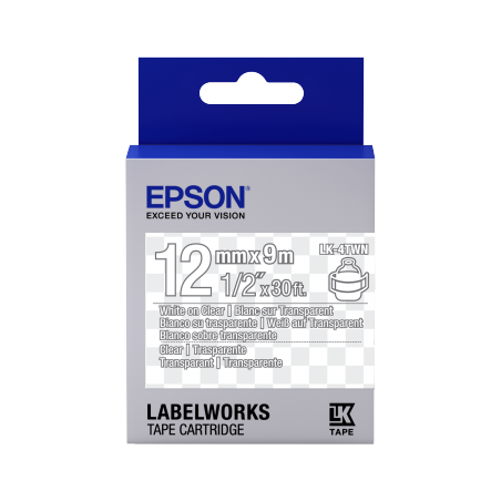 Epson Label Cartridge Transparent LK-4TWN Transparent White/transparent 12mm (9m)
