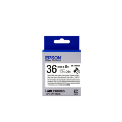 Epson LK-7WBVS, Consumables: Tapes, Self-Laminating Cable Wrap Label Tape, White, Black, 36 mm, 8 m