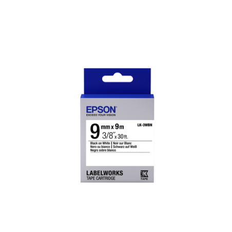 Epson Label Cartridge Standard LK-3WBN Standard Black/White 9mm (9m)