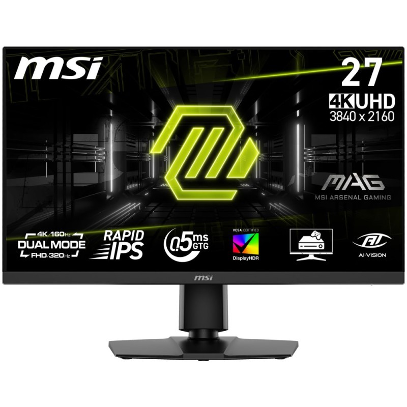 MSI LCD MAG 272URDF E16, 27", 3840x2160, 320Hz, 0,5 ms, VESA 100x100, Black