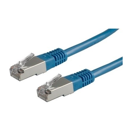 Patchkabel S/FTP,Cat6,2xRJ45, 0,5m modrý