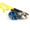 Optický patchkabel duplexní, LC-ST 9/125um SM, 1m, OS2