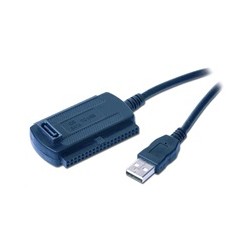 GEMBIRD Kabel adaptér USB 2.0 - IDE 2,5"/3,5" + SATA (redukce + napájecí zdroj)