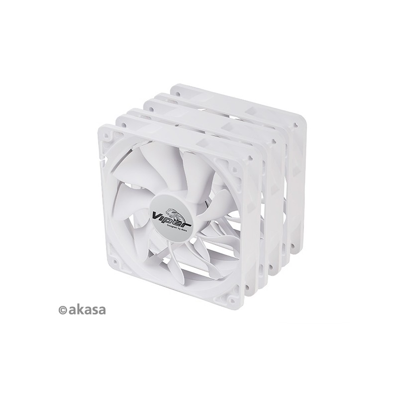 ventilátor Akasa - 12 cm VIPER S-flow 3ks W