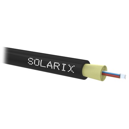 DROP1000 kabel Solarix, 8vl 9/125, 3,7mm, LSOH, černý, cívka 500m