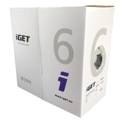 3x Síťový kabel iGET CAT6 UTP PVC Eca 305m/box + Bezdrátová nabíječka IGET W1 ZDARMA