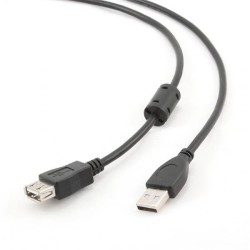 Kabel USB A-A 1,8m 2.0 prodl. HQ s ferrit. jádrem
