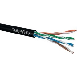 Instalační kabel Solarix venkovní gelový UTP, Cat5E, drát, PE, box 305m