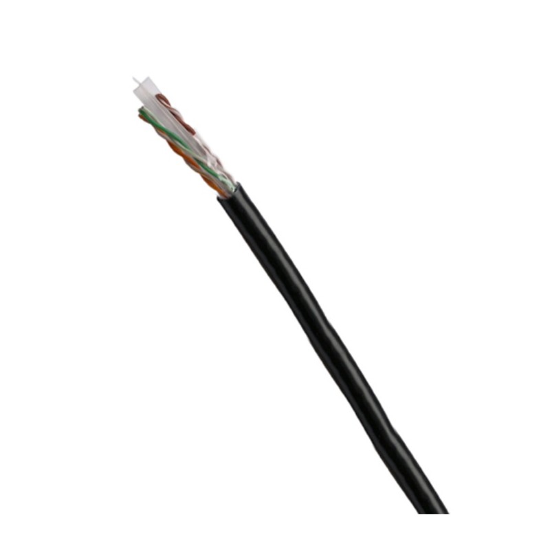 DATACOM UTP drát CAT6 PE 100m černý OUTDOOR