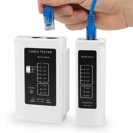 W-Star Tester kabelů UTP WS468WH RJ45 RJ11 STP Cat5e Cat7 bílá