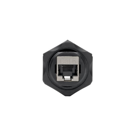 Spojka, připojení Ethernet zařízení v průmyslu, IP68, montáž do panelu, Cat5/Cat6 Samice/Samice