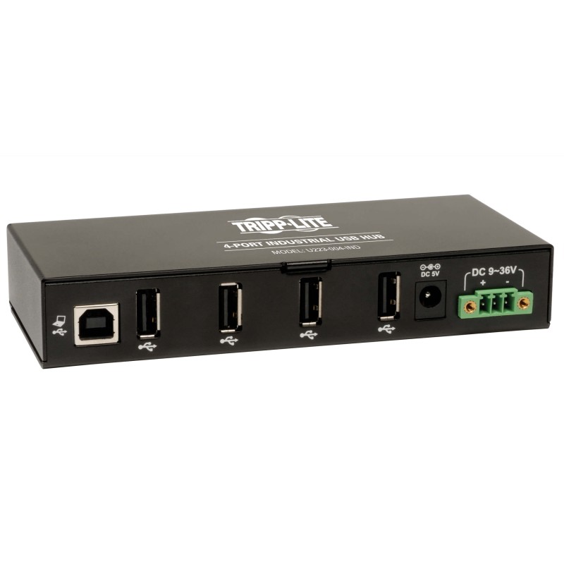 Rozbočovač 4x USB 2, průmyslový, odolnost ESD 15kV, kovové pouzdro, možnost montáže