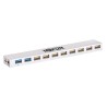 Rozbočovač USB 3.0 / USB 2.0, nabíjení USB, 2x USB 3.0 + 8x USB 2.0
