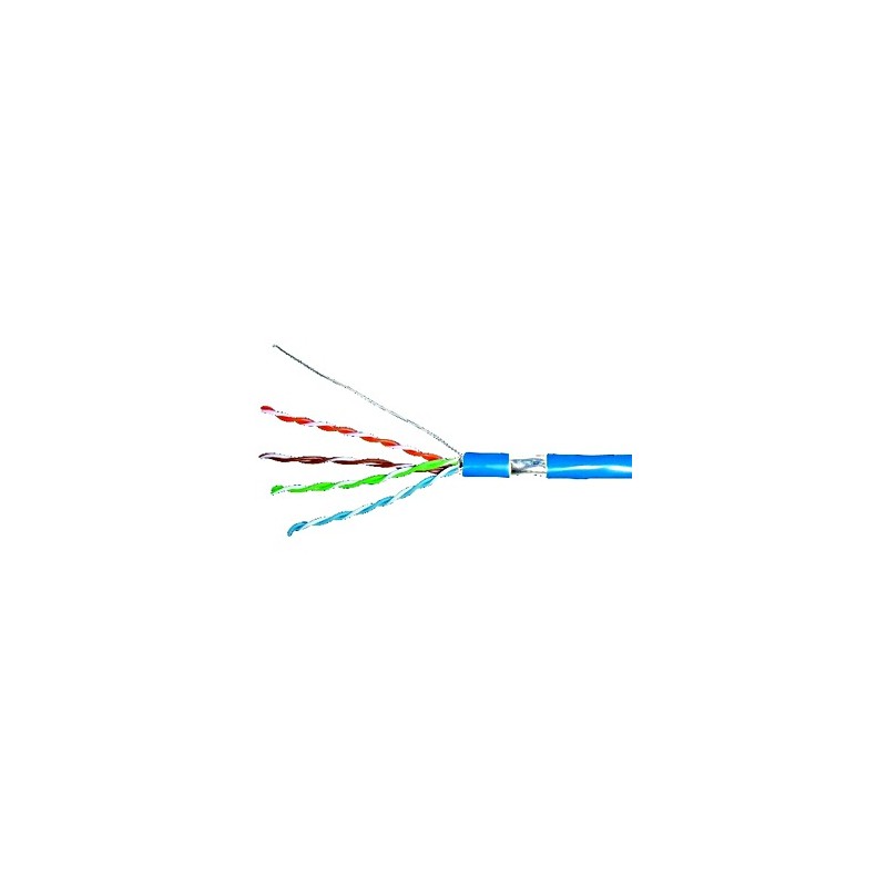 Kabel F/UTP Cat.5e 4x2xAWG24, LS0H plášt modrý, box 305m
