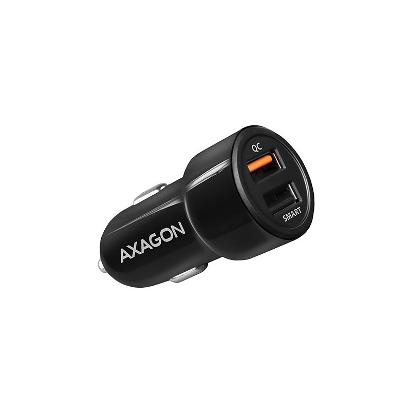 AXAGON PWC-QC5, QUICK a SMART nabíječka do auta, 2x port QC3.0/AFC/FCP + 5V-2.6A, 31.5W