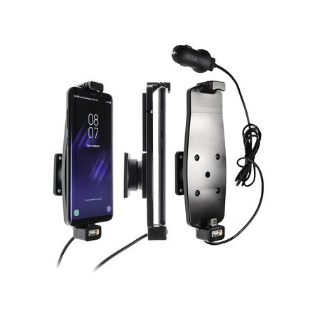 Brodit držák do auta na Samsung Galaxy S10/S9/S8 a jiné s pružinou, s nab. z cig. zapalovače/USB