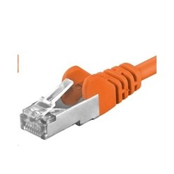 PREMIUMCORD Patch kabel CAT6a S-FTP, RJ45-RJ45, AWG 26/7 3m oranžová