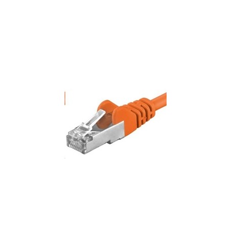 PREMIUMCORD Patch kabel CAT6a S-FTP, RJ45-RJ45, AWG 26/7 3m oranžová